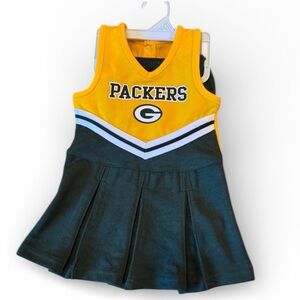 Green Bay Packers Baby Cheerleader Dress Set NFL Apparel 18M NWOT